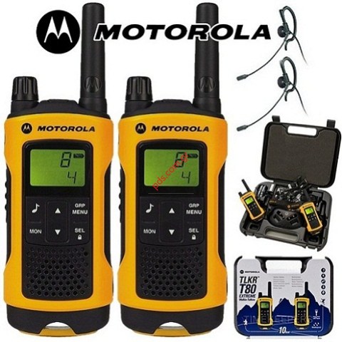 Ασύρματος πομποδέκτης PMR Motorola TLKR T80 Extreme IPX4 BOX (Twin Pack) 2 Τεμάχια κίτρινο μαύρο με αξεσουάρ σε βαλίτσα
