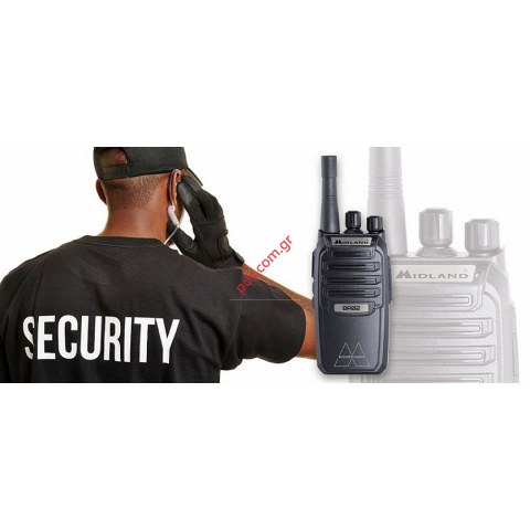 Φορητός επαγγελματικός πομποδέκτης PMR Midland BR02 (0.5W) Black 16 chanel (1 PCS)