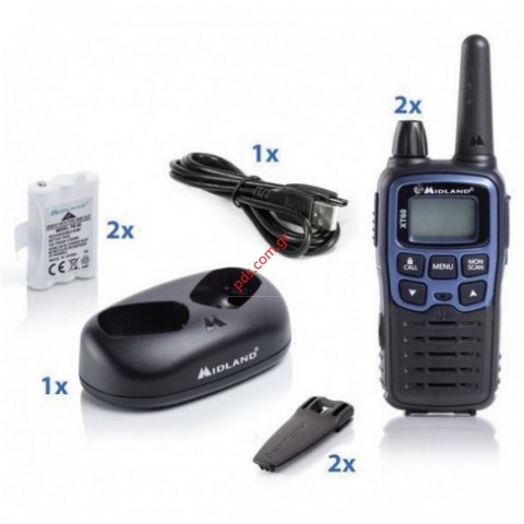 Φορητός πομποδέκτης Midland XT60 Black SET 2 PCS BOX