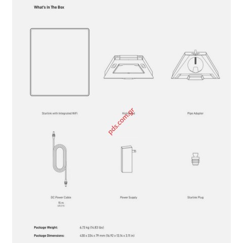 Εξοπλισμός Starlink Sattelite Antenna Mini KIT WiFi 5 Gen 3 Router High-Speed, Low-Latency Internet set Box 