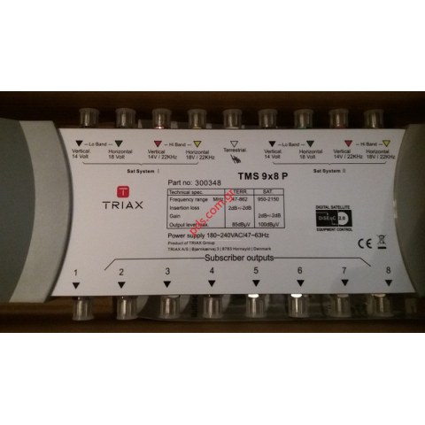 Πολυδιακόπτης TRIAX TMS-98P Multiswitch 9x8P Stand Alone για δορυφορικά κανάλια