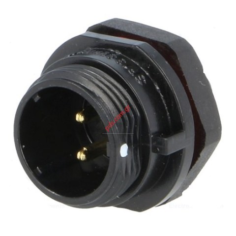 Socket male SP1312/P2 SP13, PIN 2, IP68, 13A, soldering for panel mounting Blister Socket male SP1312/P2 SP13, PIN 2, IP68, 13A, soldering for panel mounting Blister