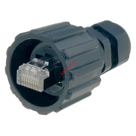 Connector RJ45 plug PIN 8 shielded Pin layout 8p8c 24AWG Connector RJ45 plug PIN 8 shielded Pin layout 8p8c 24AWG