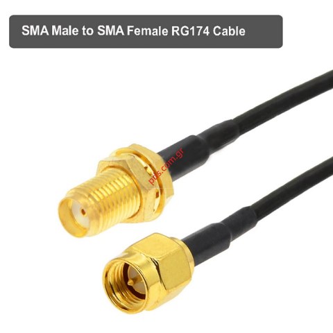 Cable set CSGP02010BK50 5M Connector SMA male σε SMA female Black Cable set CSGP02010BK50 5M Connector SMA male σε SMA female Black