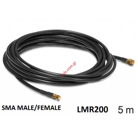 Cable M 200 connector SMA Male / SMA Female 5M Delock Cable M 200 connector SMA Male / SMA Female 5M Delock
