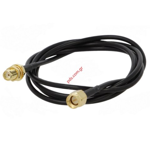 Low loss coaxial cable GSM RG174 10M SMA FEMALE/MALE 50Ω Black Low loss coaxial cable GSM RG174 10M SMA FEMALE/MALE 50Ω Black