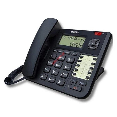 Ενσύρματη τηλεφωνική συσκευή 2 γραμμών UNIDEN AT-8502 Black color 2 Line Caller ID (ΕΞΑΝΤΛΗΘΗΚΑΝ)