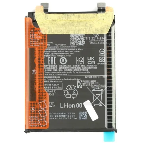 Γνήσια μπαταρία Xiaomi BP4J Redmi Note 12 PRO Plus (22101316UCP, 22101316UG) Lion 500mAh 3.87V Bulk ORIGINAL