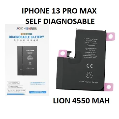 Μπαταρία iPhone 13 PRO MAX (A2643)  JCID Lion 4550mAh 3.7V SELF DIAGNOSABLE (HEALTH / CYCLE OK)  BOX