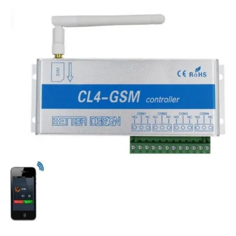 Τηλεχειρισμός GSM Gate Opener CL4-Τηλεειδοποίηση μέσω Κινητού 4 ports 