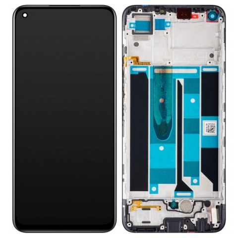 Γνήσια οθόνη LCD Realme 8 4G (RMX3085) 2021 Black W/Frame Display with touch screen and digitizer SVP BOX ORIGINAL