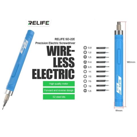 Repair Tool kit electric screwdriver Relife SD-S22E set 10 pcs