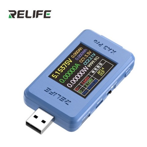 Διαγνωστικό εξάρτημα Relife XA3 PRO Tester LCD USB A 4-24V 6.5A Βολτόμετρο μετρητής ρεύματος και τάσης.