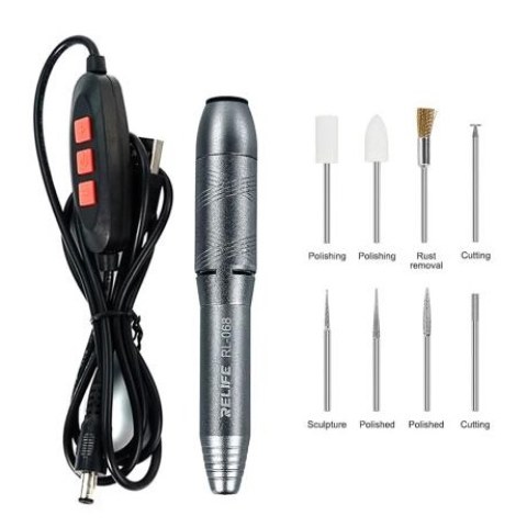Εργαλειο Mini dril Relife RL-068 για στίλβωση γυάλισμα και χάραξη polishing and engraving grinder Box