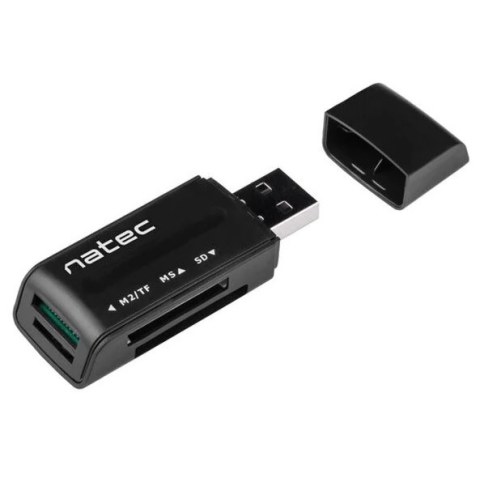 Αναγνώστης καρτών NATEC ANT 3 USB A 2.0 Multi Card reader για M2, microSD, MMC, Ms, RS-MMC, SD και T-Flash.