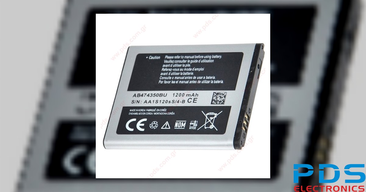 Battery Samsung AB474350BU OEM Li-Ion, 3.7V, 1200mAh model D780, G810 ...