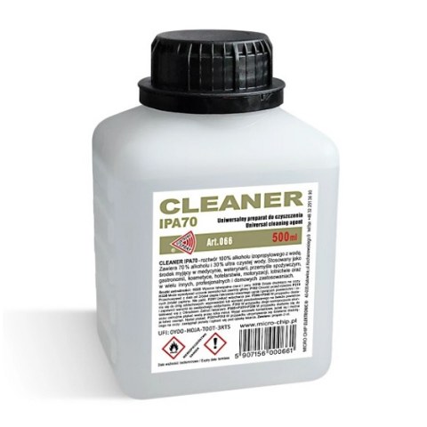 Καθαριστικό ισοπροπυλική αλκοόλη IPA 70 0.5L ART 0.66 Διαλυτικό υγρό ισοπροπανόλη 70% αλκοόλη και 30% απιονισμέμο νερό