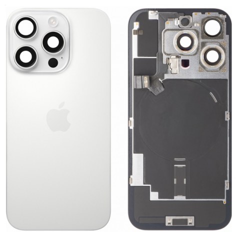 Γνήσια πίσω πλάτη με γυαλί Apple iPhone 16 PRO Natural White PULLED GRADE A w/Parts Bulk