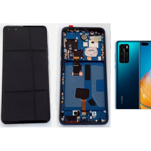 Οθόνη Huawei P40 PRO (ELS-NX9, ELS-N04) Deep Blue sea PREMIUM Display OLED Curved REFURBISHED w/Frame Bulk