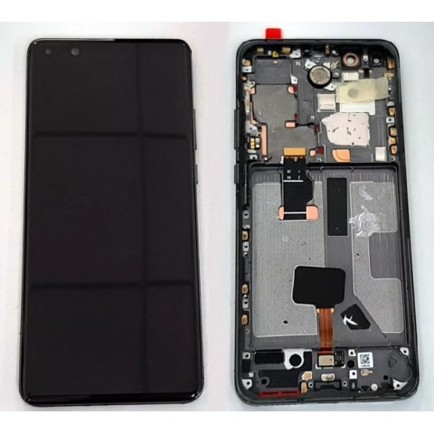 Οθόνη Huawei P40 PRO (ELS-NX9, ELS-N04) Black PREMIUM Display OLED Curved REFURBISHED σε μαύρο χρώμα w/Frame Bulk