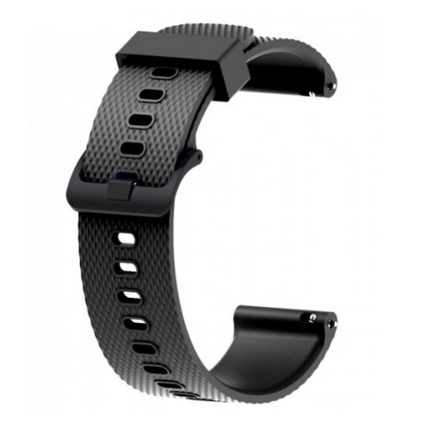 Λουράκι για ρολόι Xiaomi Amazfit GTS 3 Smartwatch Silicon Black σε μαύρο χρώμα