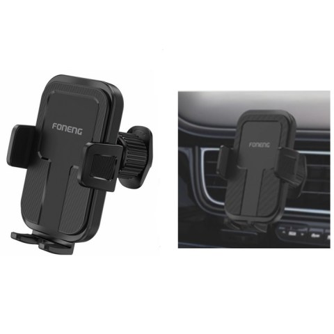 Βάση στήριξεις αυτοκινήτου Jellico CP115 Black Gravity rectratable με βαρύτητα σε αεραγωγο μαύρο χρωμα Box