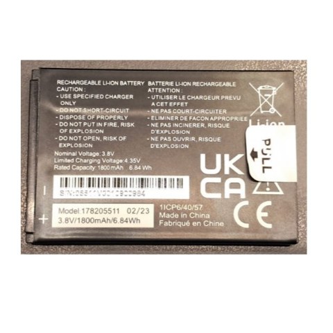 Γνήσια μπαταρία CAT B40 (178205511) Lion 1800 3.8 Volt Bulk ORIGINAL