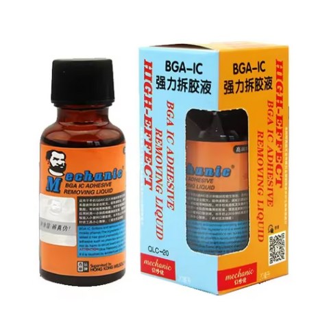 Υγρό αφαίρεσης κόλλας Glue Remover MECHANIC QLC-20 20ML BGA IC Demolition Glue Phone Adhesive Remove Liquid For Motherboard PCB Circuit Board Clean Liquid Cleaner