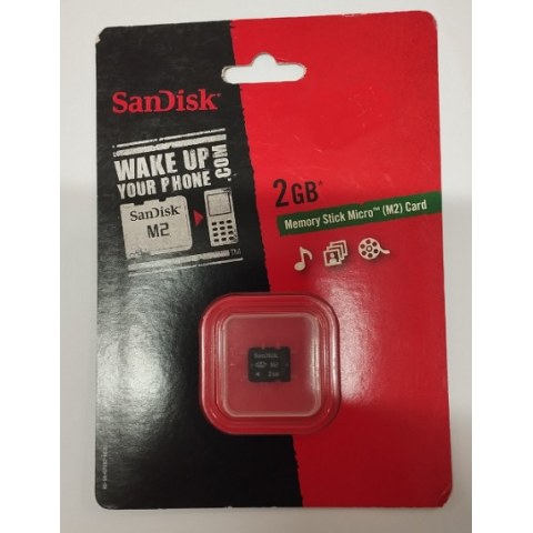 Memory card M2 Micro 2GB Sandisk SDMSM2-002G-E11M Memory card micro card NO/ADAPTER Blister