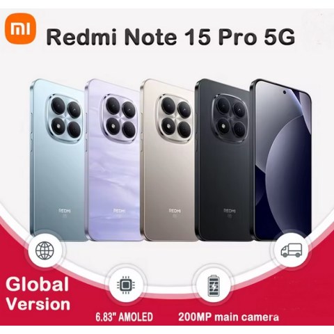 Κινητό τηλέφωνο smartphone Xiaomi Redmi Note 15 Pro 5G Dual Sim 6.83" 8GB/512GB IP68 Global version (Colors) BOX