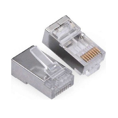 Φις βύσμα δικτύου RJ45 Cat6a CAB-N321 Metal cover 8 pin 1 τεμάχιο gold pin plate
