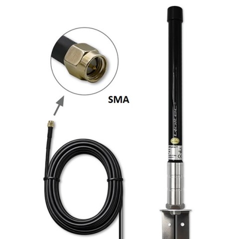 Πανκατευθυντική κεραία GSM QOLTEC 57060 4G LTE με κέρδος Gain 15 dBi λειτουργεί στη ζώνη 600-2700 MHz. 