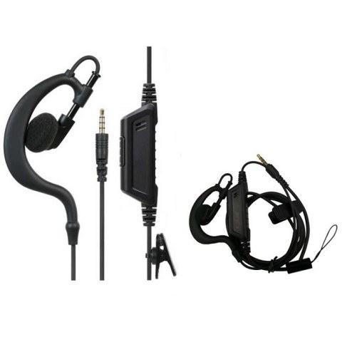 Handsfree for Hytera EHS24 C-style earpiece with in-line Mic/PTT black blister