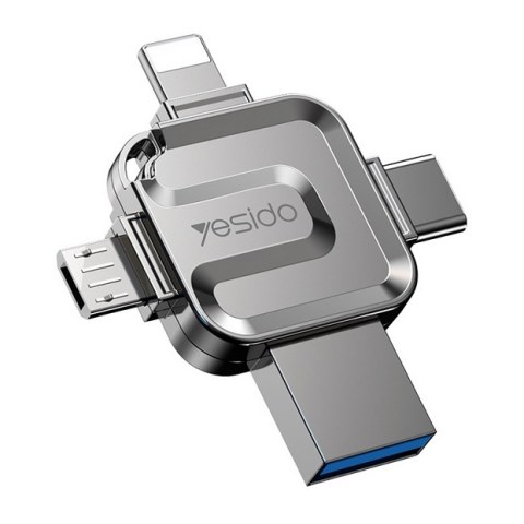 Φορητή μνήμη YESIDO FL15 64GB Flash Drive stick OTG 3 in 1 USB USB-A 3.0 / Lightning / USB-C / microUSB  BLISTER