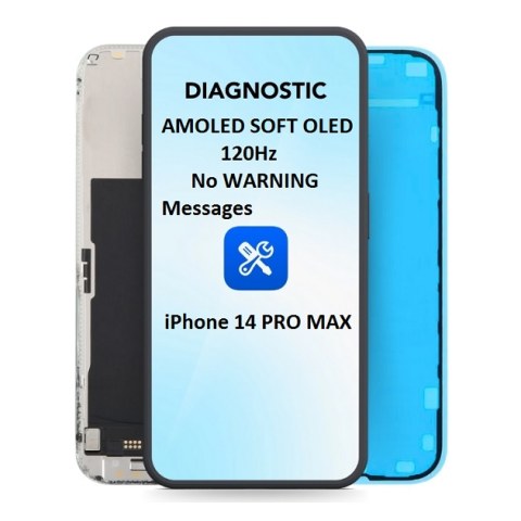 Οθόνη σετ LCD iPhone 14 PRO MAX (A2890) 6.7 AMOLED SOFT OLED Display 120Hz Diagnostic NO Warning messages / ΧΩΡΙΣ ΜΗΝΥΜΑΤΑ with frame and parts Box 