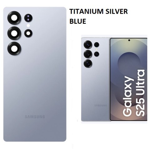 Γνήσιο καπάκι μπαταρίας Samsung Galaxy S25 ULTRA SM-S938 σε χρώμα Titanium Silver Blue w/camera glass SVP BOX ORIGINAL