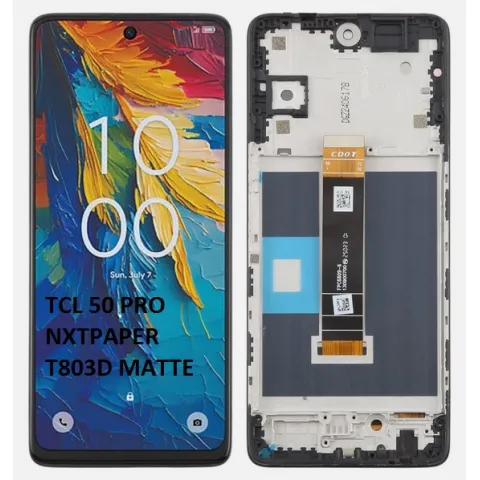 Οθόνη TCL 50 PRO NXTPAPER 5G 2024 (T803D) Display OEM Glass MATTE Black LCD Touch screen digitizer W/FRAME Bulk