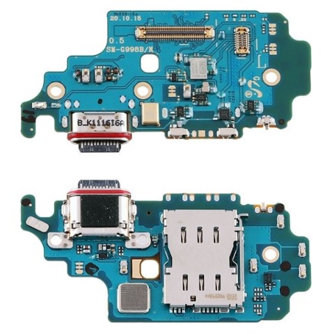 Γνήσια Πλακέτα Φόρτισης Samsung Galaxy S21 Ultra 5G G998 S021 Dock charge board Port TYPE USB C + SIM reader SVP Blister ORIGINAL