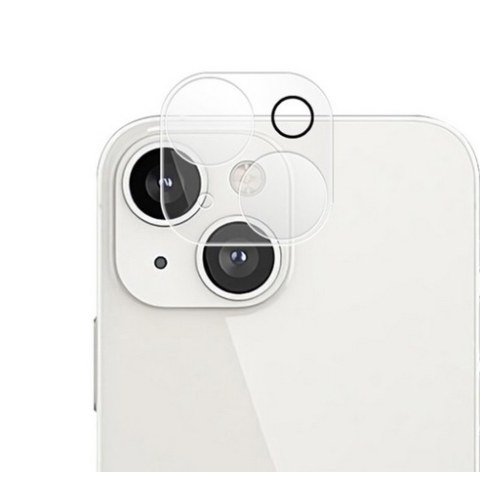 Tempered Glass Camera iPhone 14 / 14 PLUS Full cover frame clear Blister