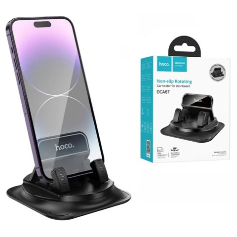 Holder phones Hoco DCA67 Black for dashboard table 4.5"-7.2" inch non slip rotating  360° Box