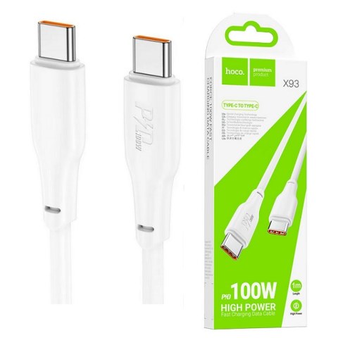 Καλώδιο φόρτισης Hoco X109 Black USB-C to USB-C Cable, 100W, 5A, 2m, Data and Super fast charge πολυ γρήγορη φόρτιση και μεταφοράς δεδομένων Box