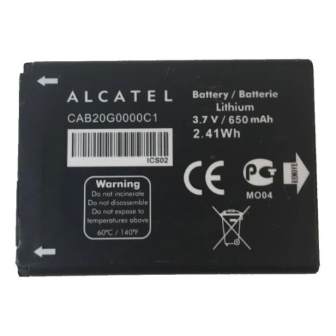 Γνήσια μπαταρία ALCATEL OT280 303A 320 331 363 505 541 708 Li-Pol 2800mAh (CAB20G0000C1) Lion 650mAh Bulk