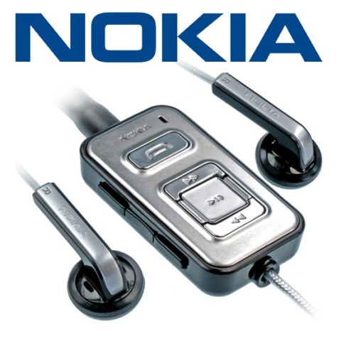 Γνήσια στέρεο ακουστικά Nokia Headset HS-45 + AD43 Silver black Bulk