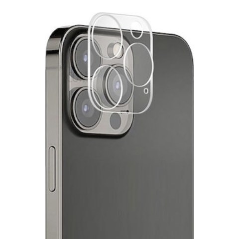 Προστατευτικό τζάμι κάμερας iPhone 15 PRO / 15 PRO MAX Tempered Glass Full cover frame clear Blister