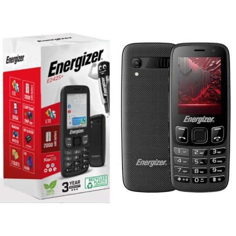 Κινητό τηλέφωνο Energizer Energy E242s 4G 2.4inch 512/4GB Dual SIM EU Lion 2000mah Black σε μαύρο χρώμα BOX