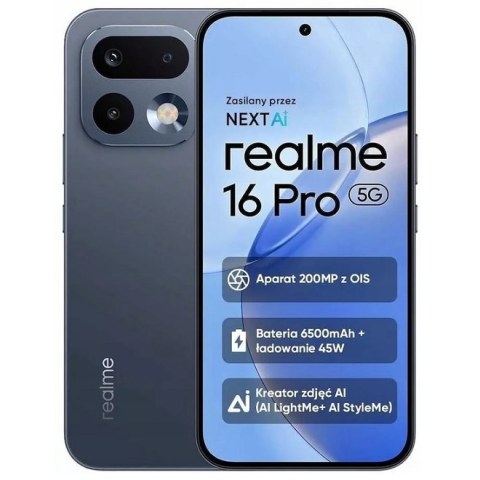 Smartphone Realme 16 PRO 5G 8/256GB  (RMX5121, RMX5120) 2026 Pebble Grey Lion 7000mah EU BOX