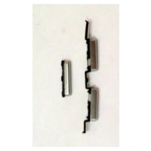 Πλαστικό κάλυμα διακόπτη Samsung J510 (J5 2016) Power on/off button + Volume Silver SET 3 PCS 