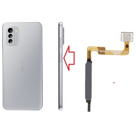 Fingerprint Sensor Flex Cable for Nokia G60 5G Pure Black Premium quality OEM Bulk