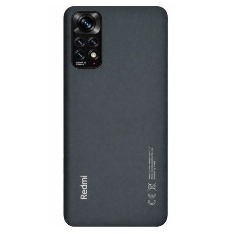 Γνήσιο πίσω καπάκι μπαταρίας Xiaomi Redmi Note 11s 4G (2201117SG) 2022 Black battery rear cover με τα τζαμάκια των καμερών Camera lens Bulk