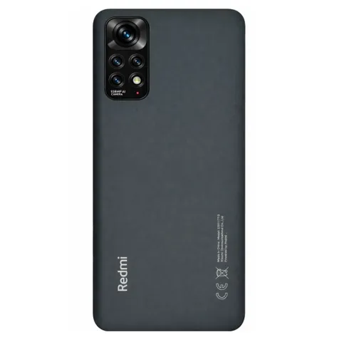 Γνήσιο πίσω καπάκι μπαταρίας Xiaomi Redmi Note 11s 4G (2201117SG) 2022 Black battery rear cover με τα τζαμάκια των καμερών Camera lens Bulk